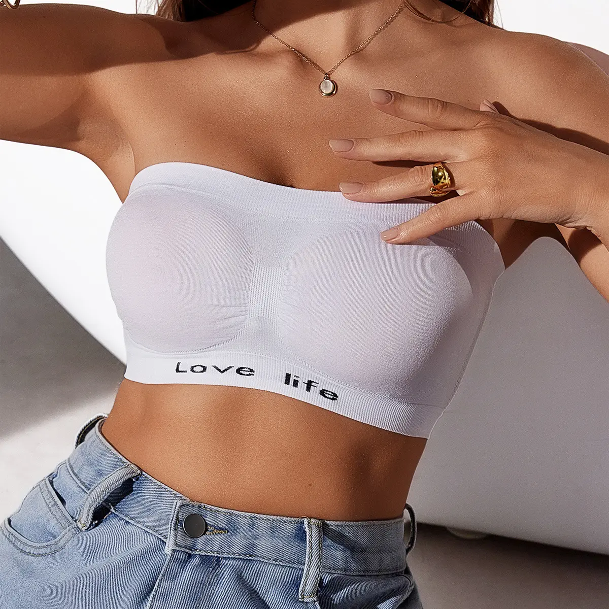 New Wireless Strapless Strapless Bra and Undershirt Inner Tube Top Non-Slip Comfortable Beautiful Back Wrapped Chest