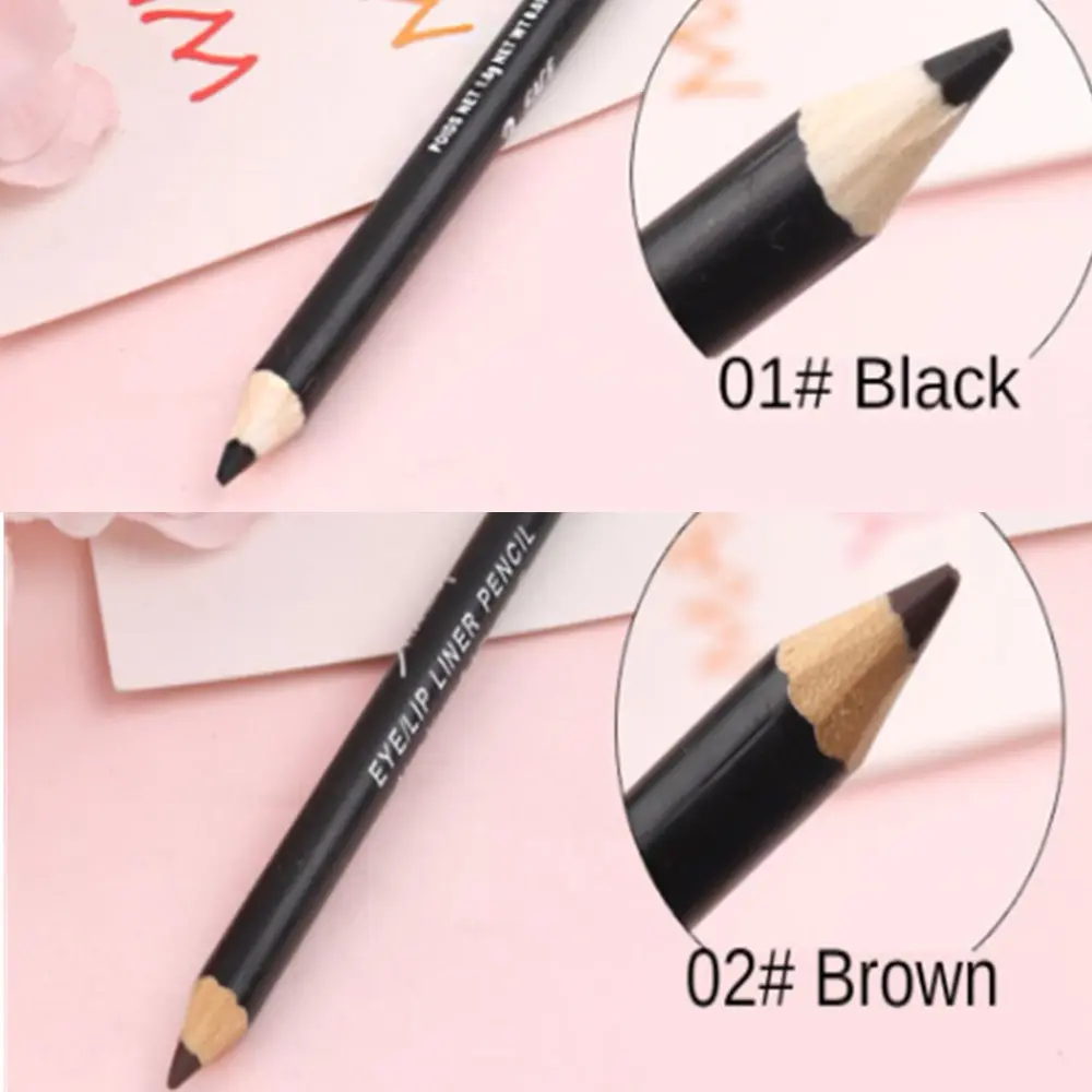 women Brown Black Eyeliner Not Easy To Take Off Makeup Smooth Eyeliner Waterproof Sweatproof Long-lasting Does Not Smudge Hard-tipped Eyebrow Pencil ﻿﻿Easy To Color