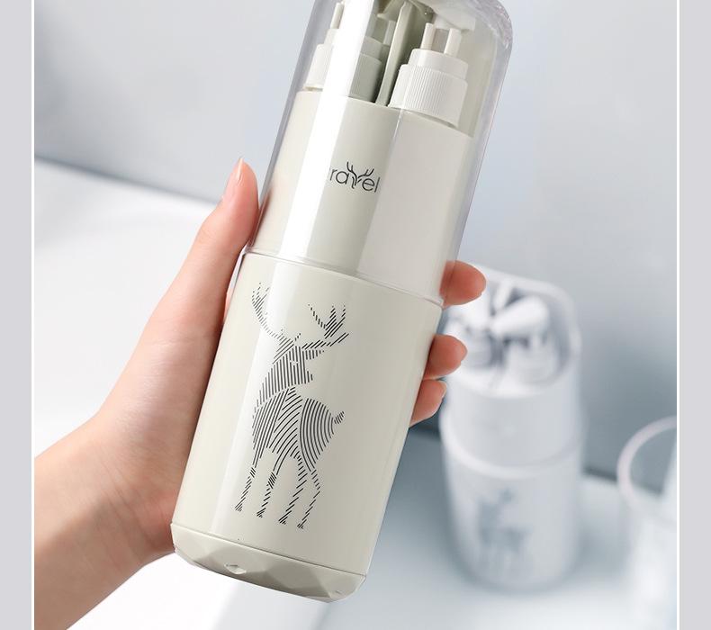 Product Introduction of Set Aksesori Bilik Mandi Mudah Alih, Termasuk Beg Perjalanan 8 keping, Termasuk Cawan Penyimpanan, Sesuai untuk Perjalanan, Bagus sebagai Hadiah Kotak Plastik Perjalanan, Putih, ③ 22