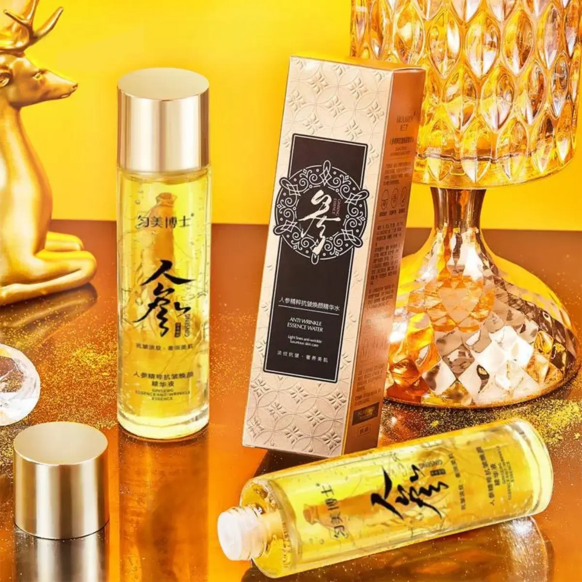 Tinh Chất Chống Nhăn, Ginseng, Cung Cấp Độ Ẩm, Ngầu, Tươi Mới, Thoải Mái, Hương Thơm Sang Trọng, Làm Dịu Da, Thích Hợp Cho Nhiệt Độ Nước, Da Cảm Giác Mềm Mại. Skincare Dưỡng Ẩm Da Chăm Sóc Da
