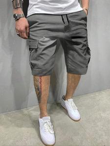 Men's Solid Flap Pocket Cargo Shorts, Regular Fit Casual Fashion Comfy Breathable Shorts for Daily Outdoor Wear, Men Bottoms for All Seasons
