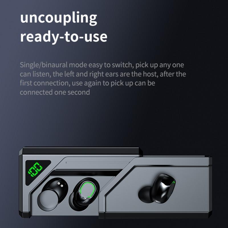 in-ear Design Wireless Earphone, TWS HiFi Dolby Bass Stereo HD Calling Earphone with Charging Case, Bluetooth-compatible Earbuds for Android & iPhone Cellphone 5