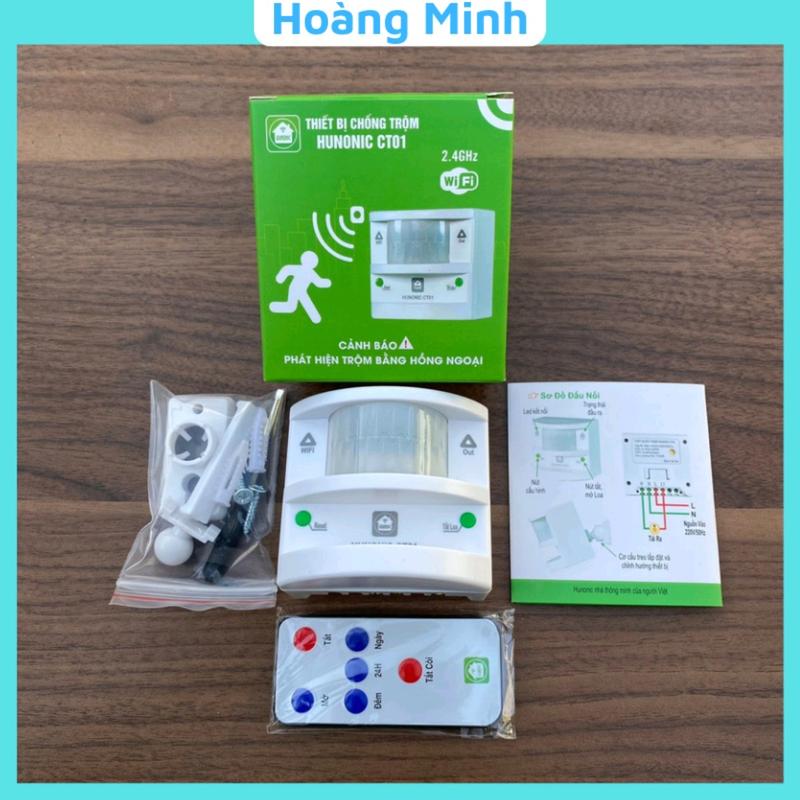 Thiết bị cảm biến chuyển động Hunonic CT01 Cảnh báo trộm và báo khách sử  dụng wifi điều khiển qua điện thoại