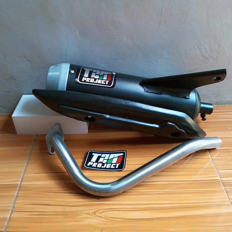 Knalpot TZM Projects Fullsystem Bas Adem Pnp Beat Scoopy Genio Spacy Motor Motorcycle Tameng 1
