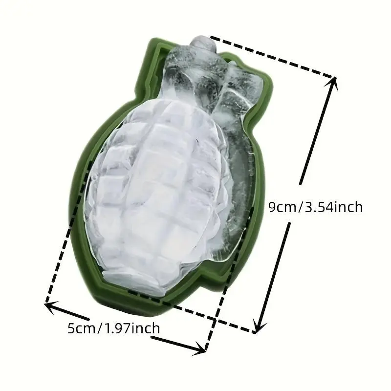 Grenade Shaped Ice Cube Mold, 2 Counts/set Silicone Baking Cake Mold, Ice Bar Kitchen Tools &  Kitchen Accessories 1