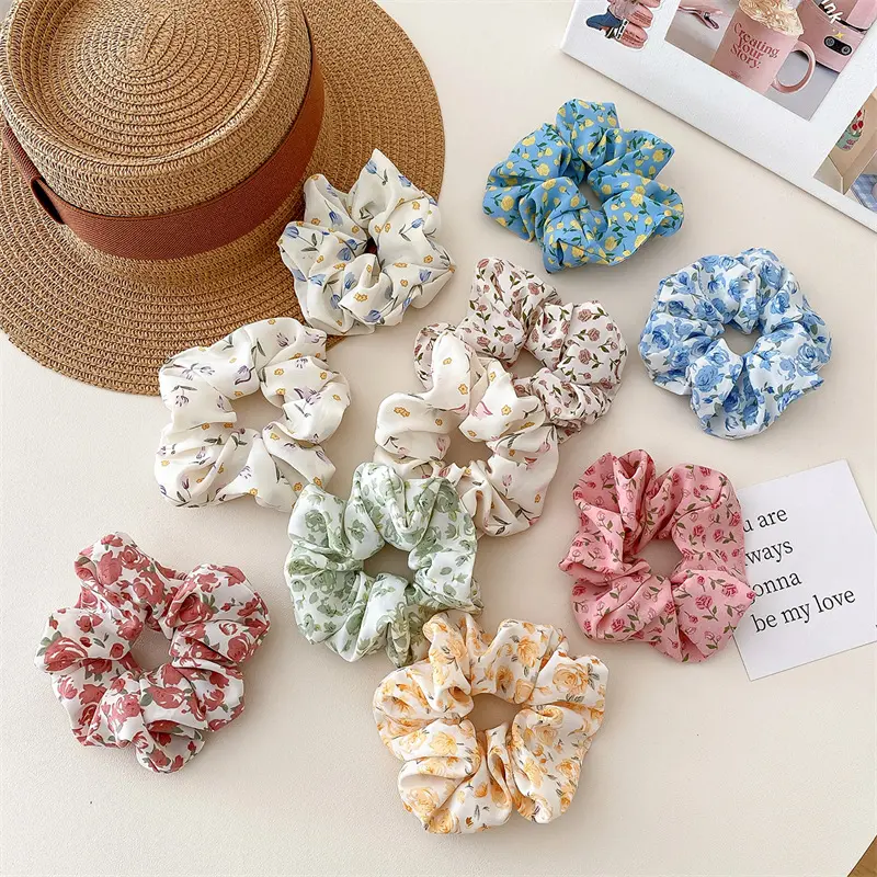Fresh Fabric Flower Hairband High Elasticity Soft Hair Band Summer Travel Daily Matching