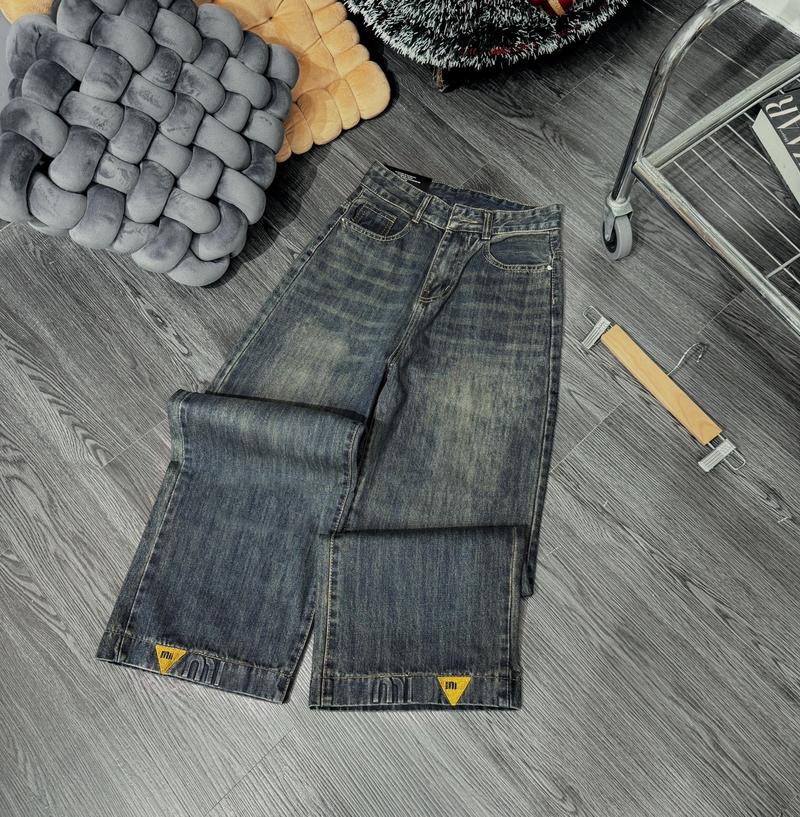 Product Introduction of (95cm) M24 Quần Jean Nữ  Suông Rông Nấm Trơn QC . Jean ko giãn . Đủ Size S/M/L - Women Pants Voi quan  boong 41