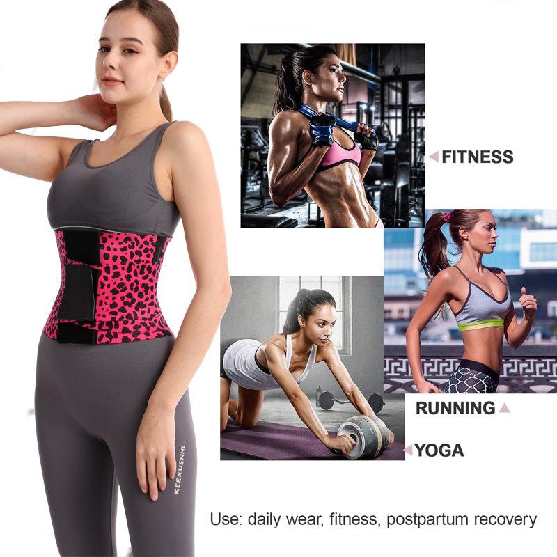 Belt Waist Cincher Ab Belt Tummy Control Body Shaper with Triple Wrap Women Fabrics Nylon Adjustable Multicolor Lady Festival  Lady Comfort Fabrics  Fits Sexy Waist Trainer Shapewear Yellow Elastic Leopard Pieces Polyester Abdominal Binder Belly Binder 3