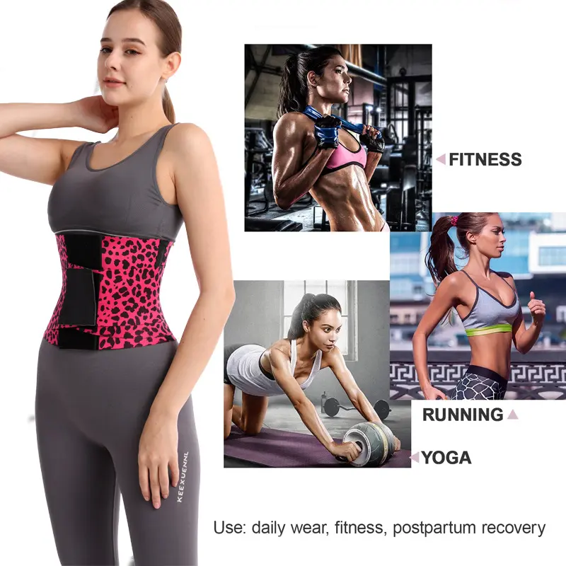 Belt Waist Cincher Ab Belt Tummy Control Body Shaper with Triple Wrap Women Fabrics Nylon Adjustable Multicolor Lady Festival  Lady Comfort Fabrics  Fits Sexy Waist Trainer Shapewear Yellow Elastic Leopard Pieces Polyester Abdominal Binder Belly Binder 3