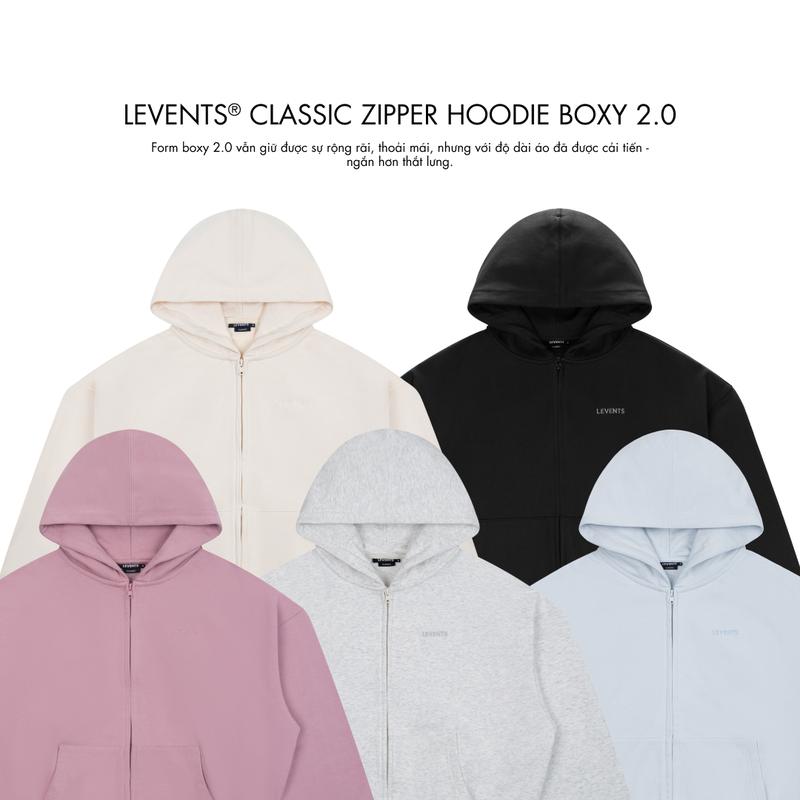 Áo Zipper Hoodie Levents Classic Boxy 2.0 Chất Nỉ Chân Cua Unisex 1