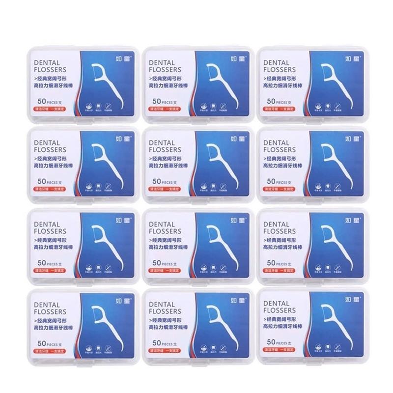 Combo 20 Hộp 1000 Chiếc Tăm Chỉ Nha Khoa Xỉa Răng, Vệ Sinh Sạch Sẽ Kẽ Răng Chân Nướu Chăm Sóc Răng Miệng