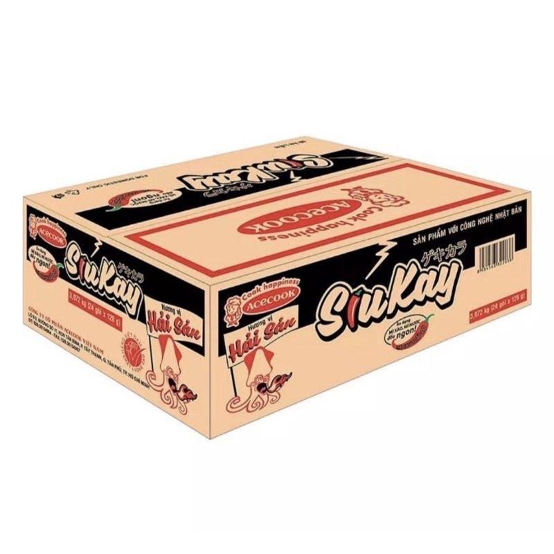 Thùng Mì SiuKay Vị Bò- Hải Sản 24g x127g Cay Food