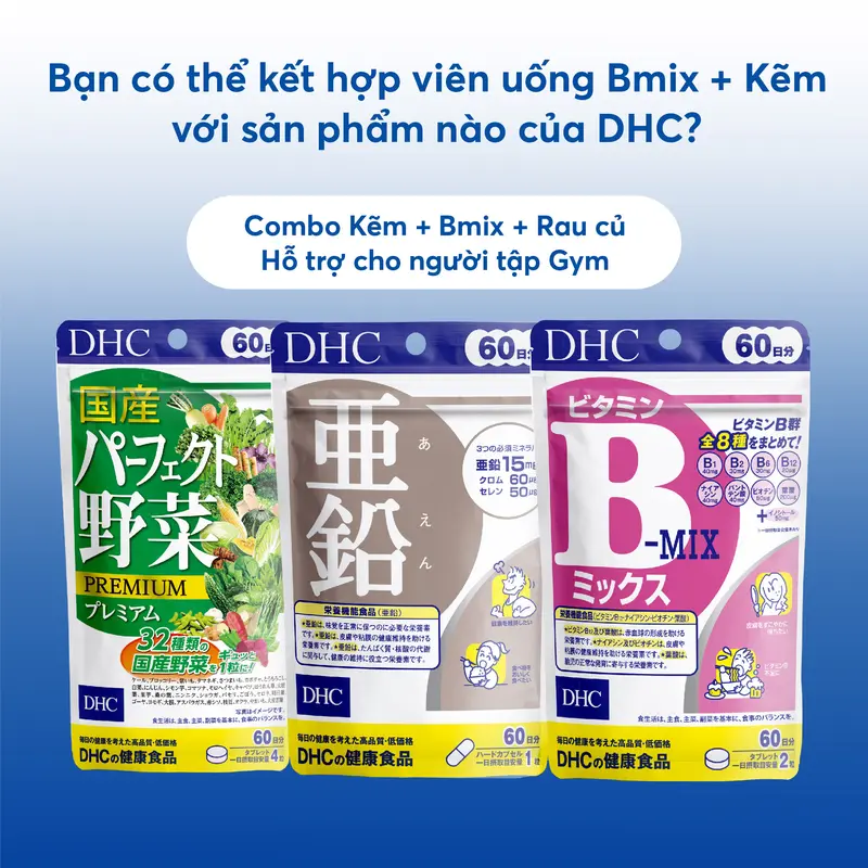 Combo TPBVSK DHC Vitamin B mix + Zinc (dạng viên uống hỗ trợ bổ sung Vitamin B tổng hợp và Kẽm) - DHC Nhật Bản chính hãng - Combo 20 Ngày và 60 Ngày 5