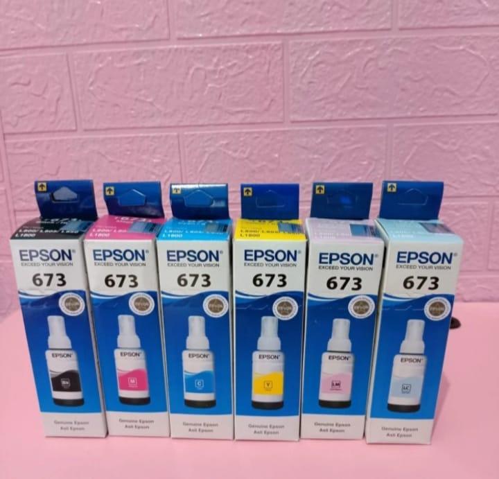 Tinta Printer epson 673 original black & colour L800 L805 L850 - Shop ...