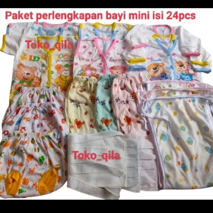 24pcs Obral paket perlengkapan bayi baru lahir pakaian bayi baru lahir
