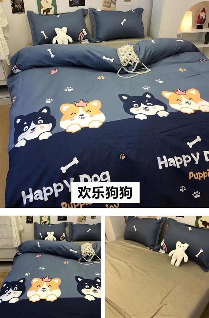 Product Introduction of LZD Cute 3/4 In1 Bedding Sets Kids Girls Comforter Quilt Bed Sheet Cover Flat Mattress Protector Flat Bedsheet Set with Pillowcases Single Queen King Size 19