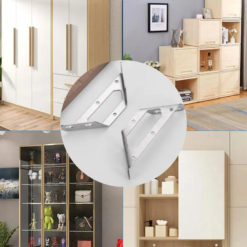 Stainless Steel Angle Bracket, Universal Angle Code, Furniture Bracket Joint, Suitable for Furniture Tables, Chairs, Beds and Cabinets 5