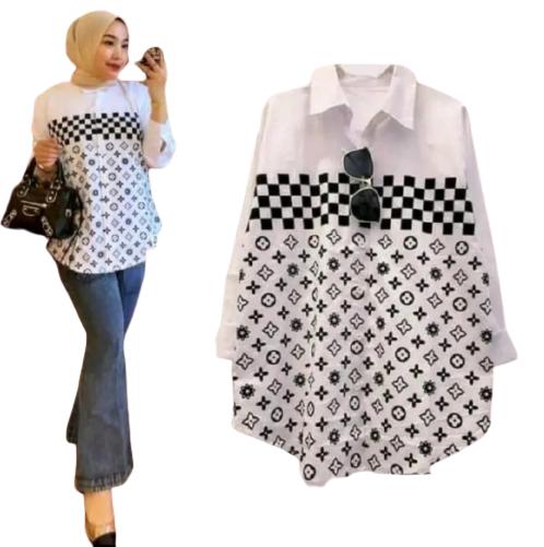 Product Introduction of KEMEJA LORA WANITA CASUALKEKINIAN TERBARU BLOUSE KOREAN STYLE PREMIUM ATASAN WANITA KEMEJA MOTIF TRENDY VIRAL OOTD 13