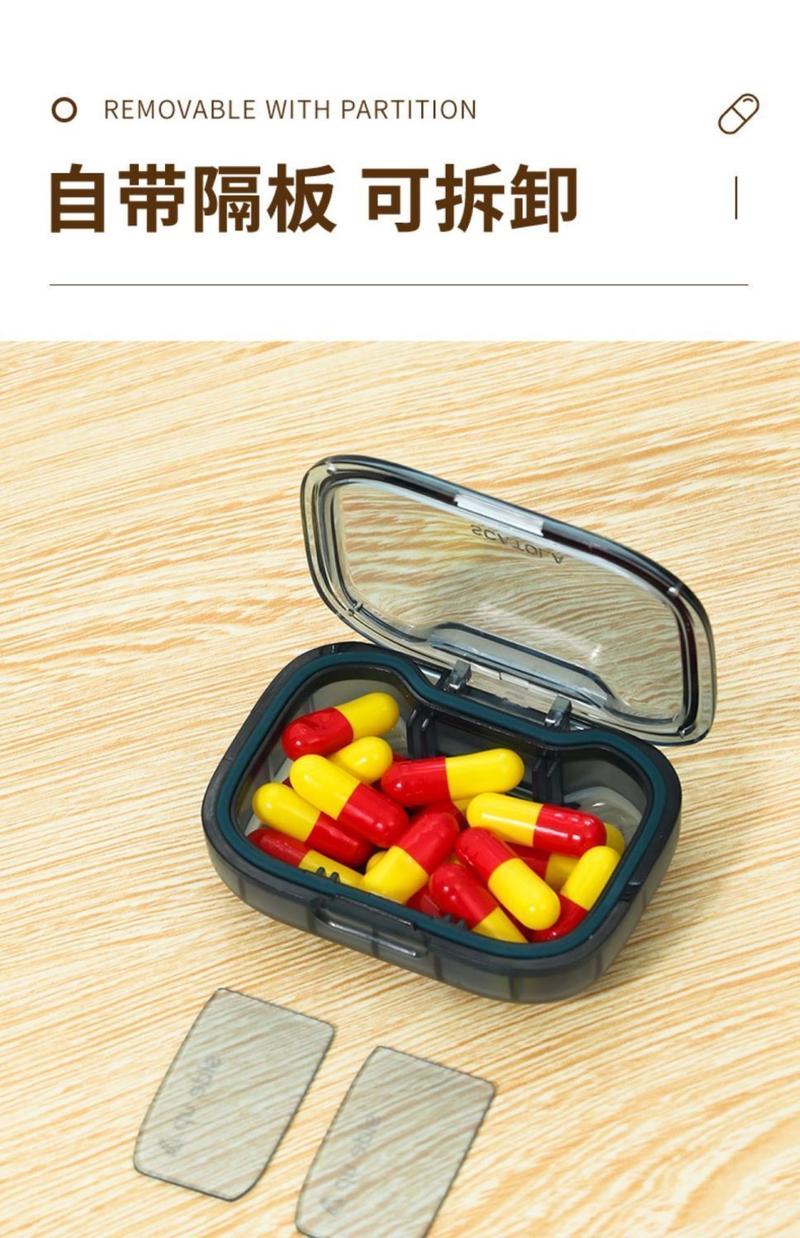 Product Introduction of Medicine Box Portable Small Size Mini Three Meals a Day Pill Tablet Medicine Compartment Box Portable Medicine Small Box 7