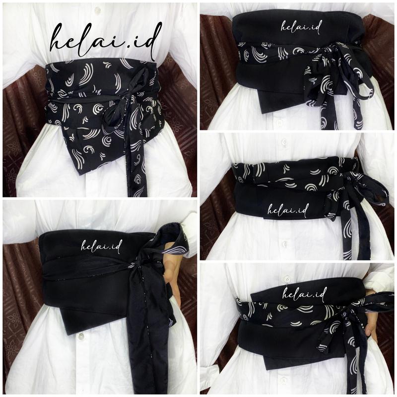 OBI BELT BOLAK-BALIK MONOCHROME SERIES MURAH MOTIF POLOS SABUK KAIN 1