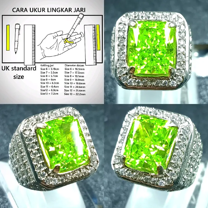 CINCIN PRIA GREEN PERIDOT CUT1NG 0