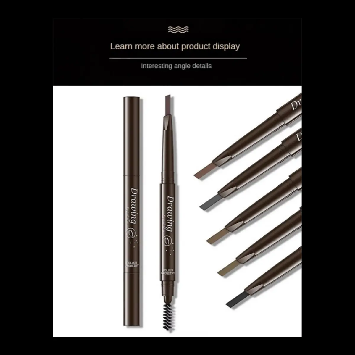 LAMEILA double headed eyebrow pencil waterproof sweatproof Smooth Not easy to smudge lasting natural three-dimensional Clearly rooted Wild eyebrows beginner At Par