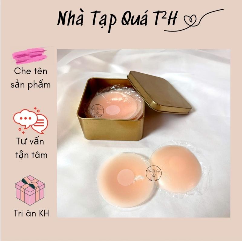 Product Introduction of (Có che tên) Hộp vuông vàng 10 miếng dán ti silicon cao cấp siêu dính siêu bám chắc tái sử dụng được nhiều lần Nữ Bra Kem 3