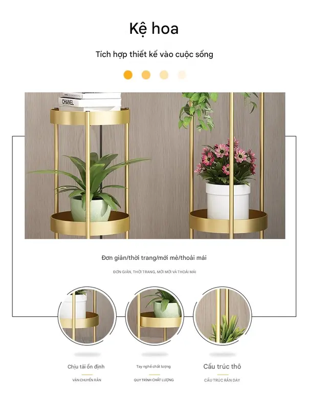 Giá để hoa ban công nhiều tầng sang trọng nhẹ trong nhà phòng khách cao cấp giá để đồ đứng trên sàn củ cải xanh giá để chậu hoa mọng nước bằng sắt 7