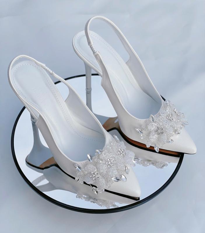 GIÀY CAO GÓT Chất Da Mềm Phối Hoa Tuyết Trắng cao 5cm-7cm-9cm dành cho Nàng đi chơi đi tiệc Shoes Nữ