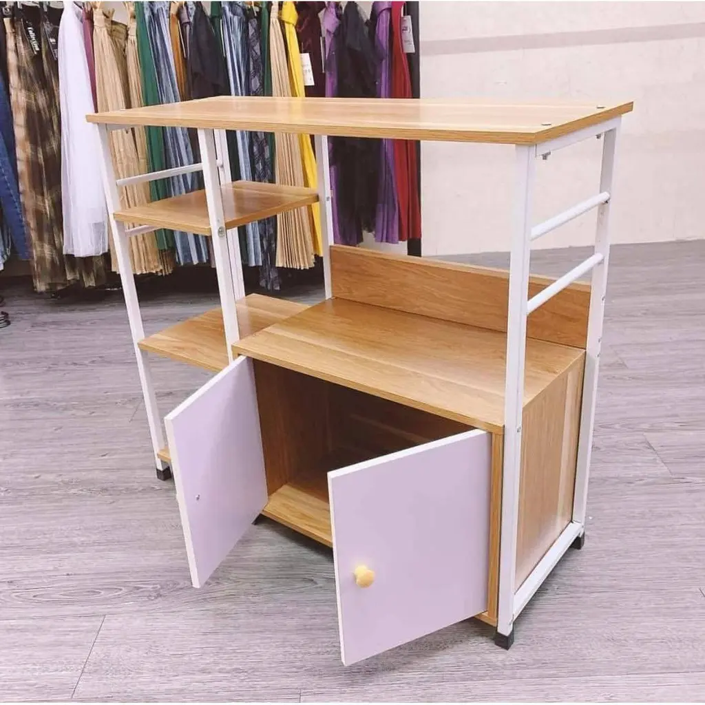 Cực SốcKệ Nhà Bếp - Kệ Để Lò Vi Sóng Khung Sắt Sơn Tĩnh Điện