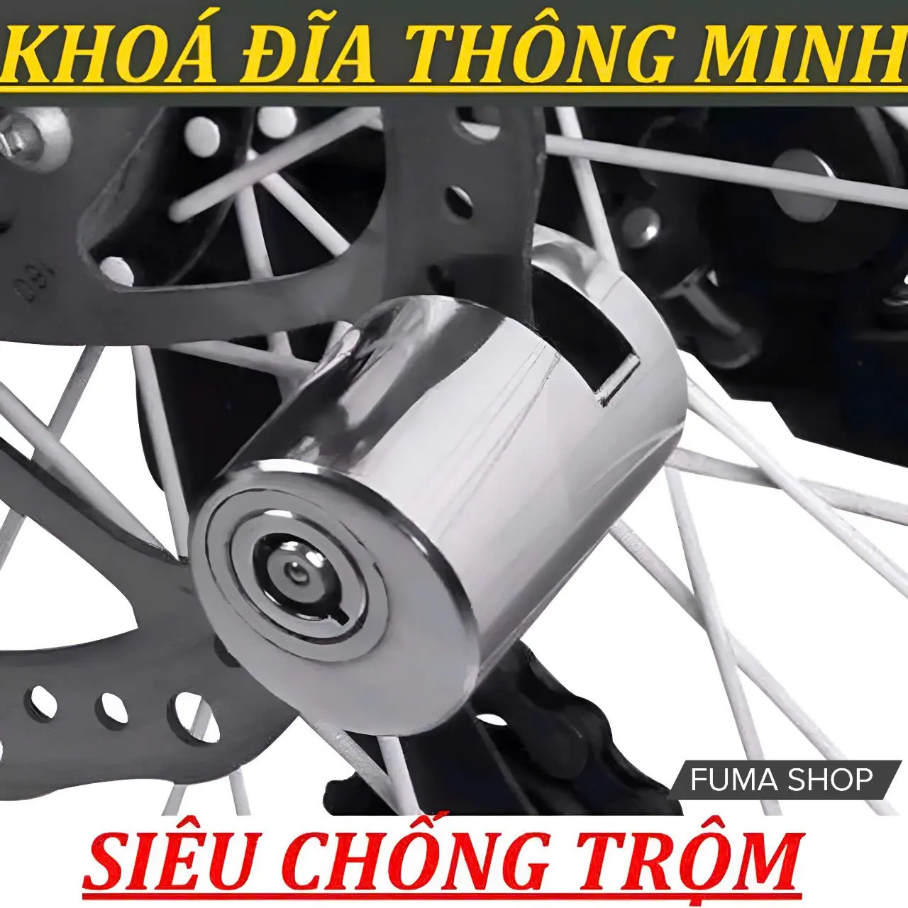 Khoá phanh đĩa xe máy chống trộm phụ tùng  phụ kiện bảo vệ thông minh nhỏ gọn