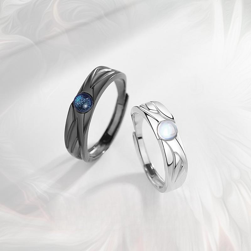 Nhẫn Đôi, Có Thể Điều Chỉnh, Cặp Thiên Thần & Ác Quỷ, Thanh Lịch Và Sang Trọng, Thiết Kế Độc Đáo Thích Hợp Cho Nam Và Nữ, Quà Kỷ Niệm 3