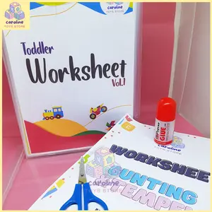 2 In 1 Buku Aktivitas Anak dan Aktivitas Gunting Tempel Worksheet Anak Pra TK 2 3 4 Tahun