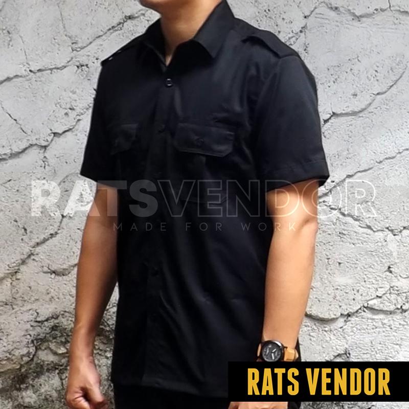 Ratsvendor Kemeja Lapangan / Outdoor / Gunung / PDL Lengan Pendek Warna Hitam 2
