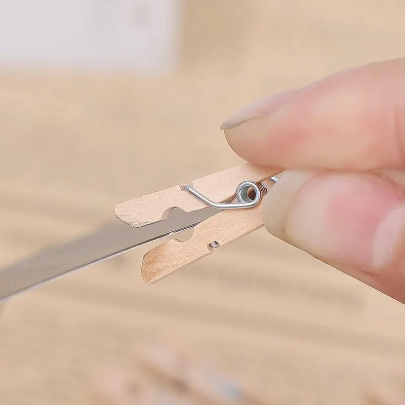 Kẹp Gỗ Mini, Bán Chạy, 50 / 100 CÁI, Thủ Công Thủ Công, Kẹp Ảnh Trang Trí, Đồ Trang Trí Thủ Công Ghim Quần Áo, 2,5cm, Thích Hợp Cho Gia Đình Và Văn Phòng 7