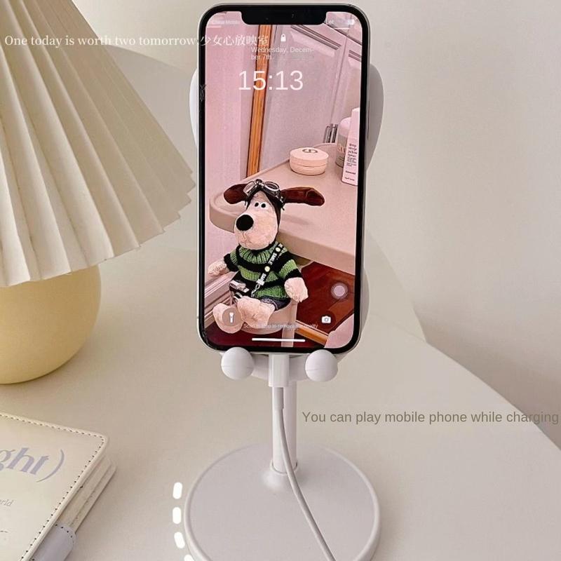 Product Introduction of Adorable Rabbit Mobile Phone Bracket Adjustable Desktop Super Stable Lazy Bracket Binge-Watching Tool Accessories Cellphone Smartphone Stand Mount 5