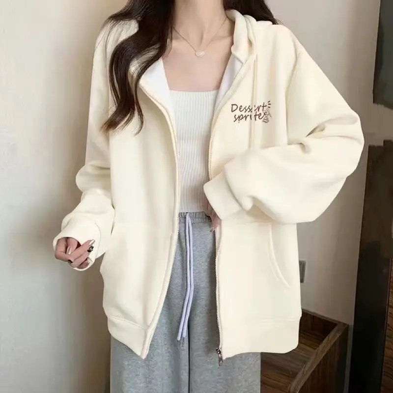 Áo Khoác Màu Xám, Phong Cách Cổ Điển Dành Cho Nữ, Có Mũ Trùm Đầu, Thích Hợp Cho Mùa Xuân Và Mùa Thu, Phong Cách Cổ Điển Hàn Quốc, Áo Cardigan, Phong Cách Ins Pháp, Có Sẵn Để Mặc Mùa Hè 3