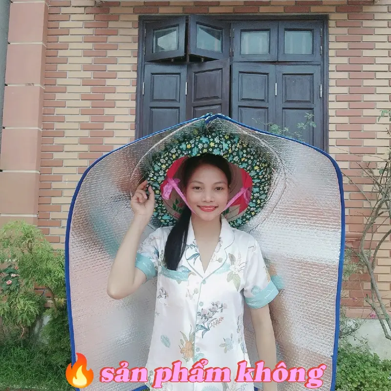 Miếng cách nhiệt chống nắng chống mưa che phủ toàn thân có vải  - KHÔNG bao gồm nón lá 0