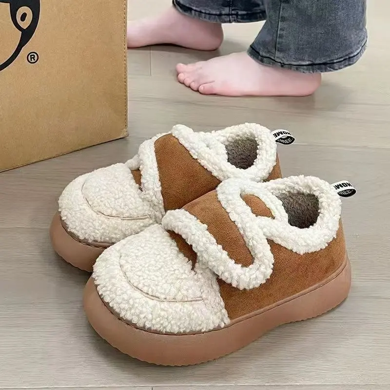 Giày Bông, Quấn Mắt Cá Chân, Dành Cho Nữ, Đế Dày Mùa Đông, Cảm Giác Bước Chân, Phong Cách Người Nổi Tiếng Trên Internet, Hàn Quốc, Ấm Áp, Giày Đi Tuyết, Thích Hợp Đi Lại, Có Thể Đeo Ngoài Trời, Thời Trang Ins, Năm 2024