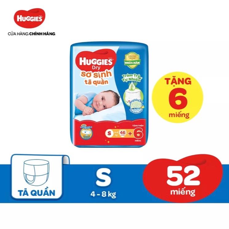 Tã dán sơ sinh Huggies Dry S54,NB76,NB64,NB60