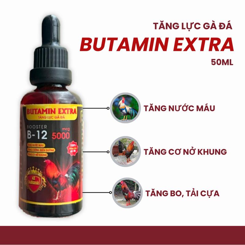BUTAMIN EXTRA Dung Dịch Nhỏ Hỗ Trợ Tăng Lực Cấp Tốc, Tăng Nước Máu, Tăng Bo Cho Chiến Kê vn lợn mega b12