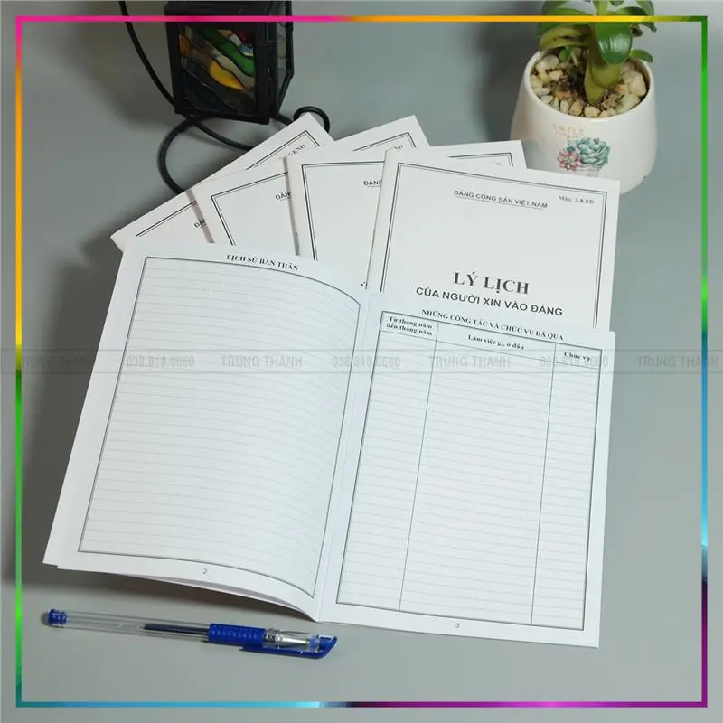 (DD-study)  LÝ LỊCH CỦA NGƯỜI XIN VÀO ĐẢNG mẫu 02-KNĐ ( Loại 28 trang, 32 trang và 40 trang ) - CHUẨN MẪU 1
