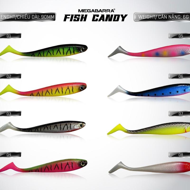 [ CTF ] TẶNG LƯỠI AR15 - MỒI MỀM FISH CANDY CÂU CÁ NHÁT HIỆU QUẢ câu cá fishing Bắt Cá ( một bịch 7 con mồi mềm )