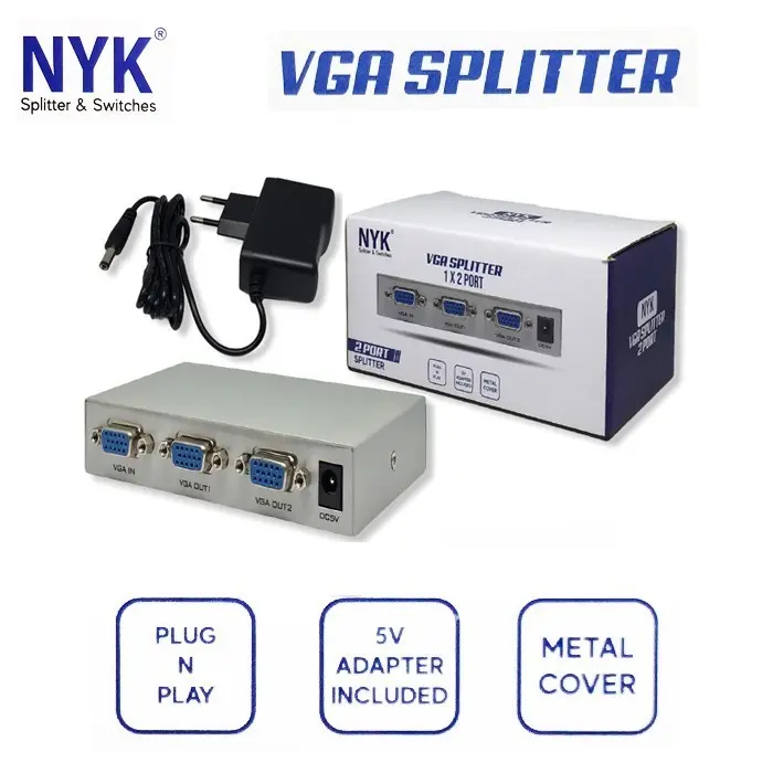 Vga Spliter 2 Port / Splitter 1-2 - Shop | Tokopedia