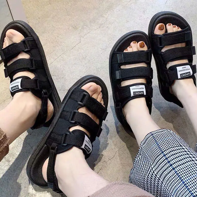 [Ảnh thật] 2277 Giày sandal (xăng đan) 3 quai ngang dán size Nam Nữ đế nút siêu bền mang đi học đi làm đi chơi thoải mái️
