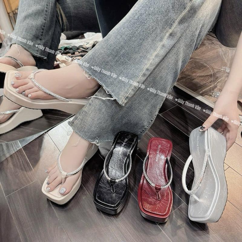Dép kẹp đá xuồng cao 7phân 4 màu (D0224) 0