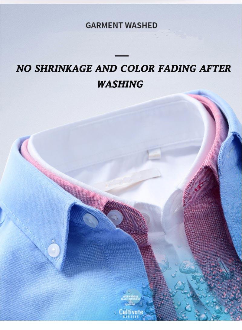 Product Introduction of Kemeja Oxford Formal, untuk Lelaki, Lengan Panjang, Slim Fit, Gaya Korea, Rekaan Padat, Saiz Besar, Stok Tempatan Tersedia, M-5XL, Pakaian Lelaki, Kate 22