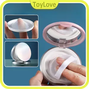 Cermin rias populer untuk wanita/Cermin dengan tempat bedak/Cermin alas bedak yang mudah dibawa/Cermin rias/Cermin rias mini/Cermin rias bulat/Cocok untuk bepergian/bekerja/dibawa ke sekolah/Dapat menampung spons rias