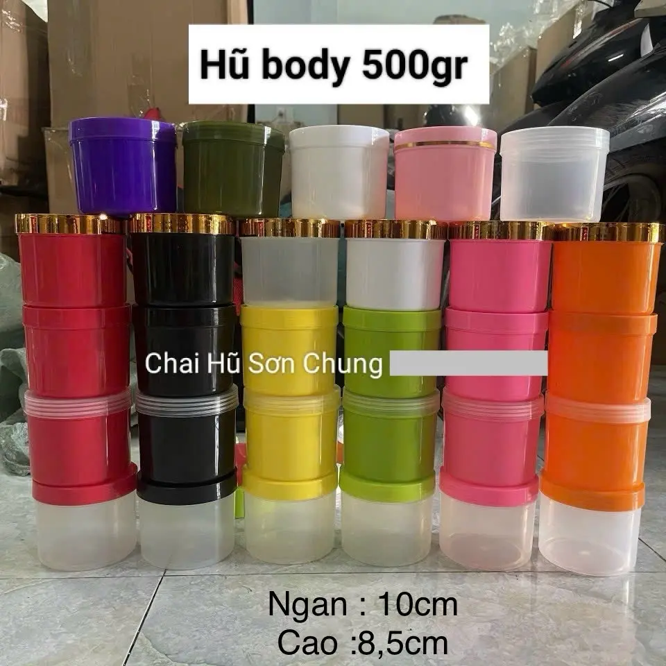 (Combo 10) hủ đựng kem body hd 500g,dùng đựng kem,dầu xã và các hàng ngành mỹ phẩm.vv
