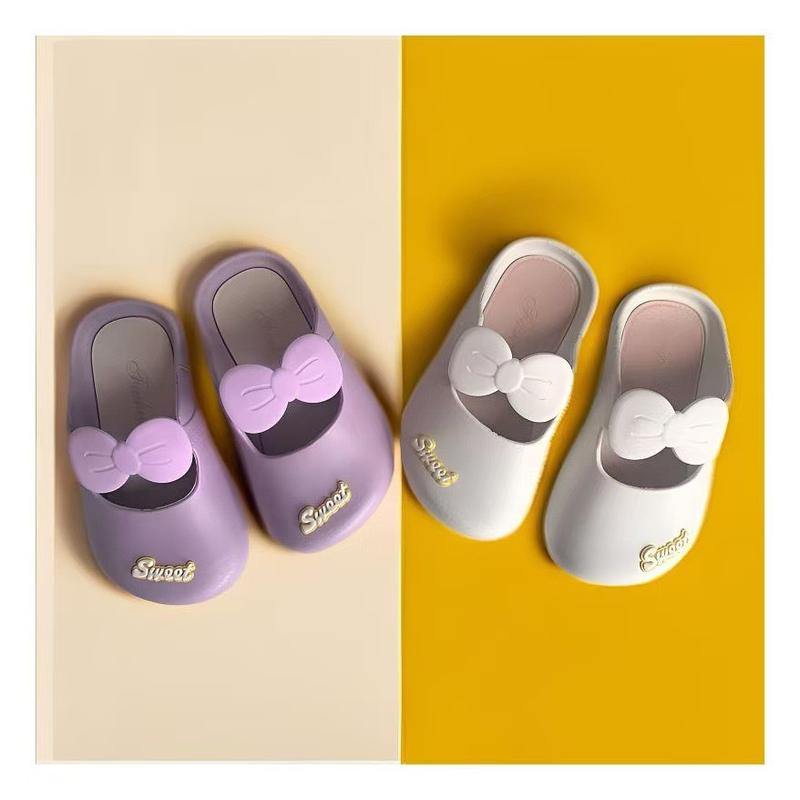 Product Introduction of Children's Slippers for Girls Indoor Home Non-Slip Soft Sole Princess Bowknot Toddler Baby Closed-Toe Slippers (2 Years to 8 Years) 8